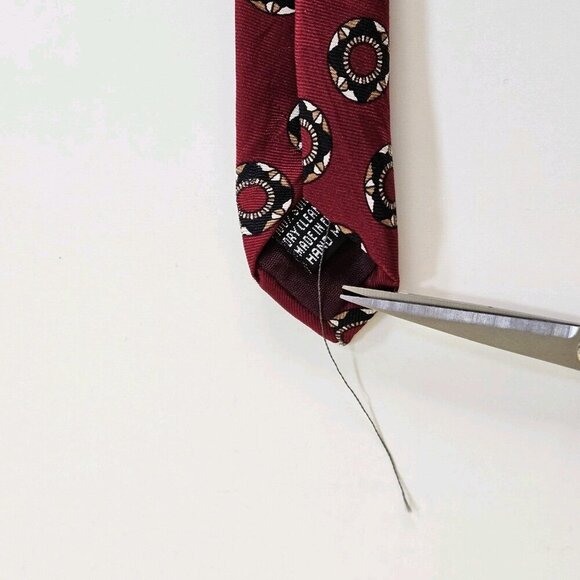 Unbranded Handmade Silk Tie France Geometric Boho Office Preppy W3.5" L59.5" - Picture 10 of 16